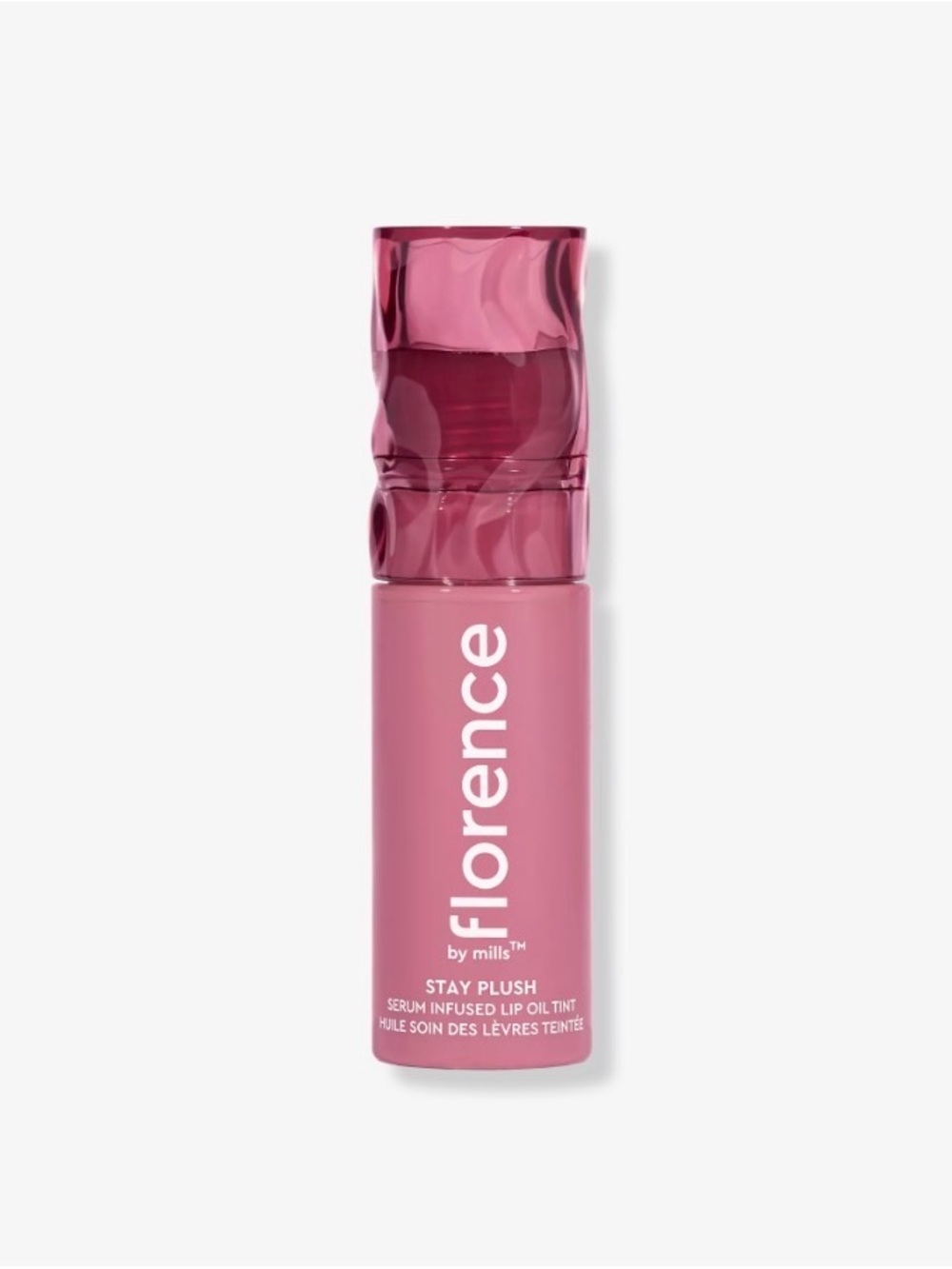 Florence by Mills Stay Plush Serum-Infused Lip Oil Tint — Bahama Mama nude pink
